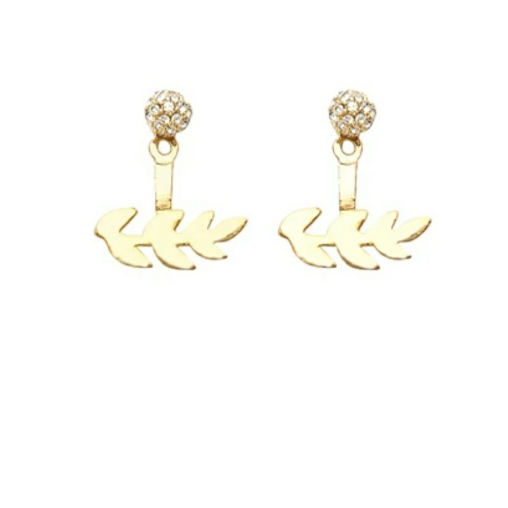 🇨🇦GARDENIA EARRINGS IN GOLD🇨🇦 - Picture 2 of 6